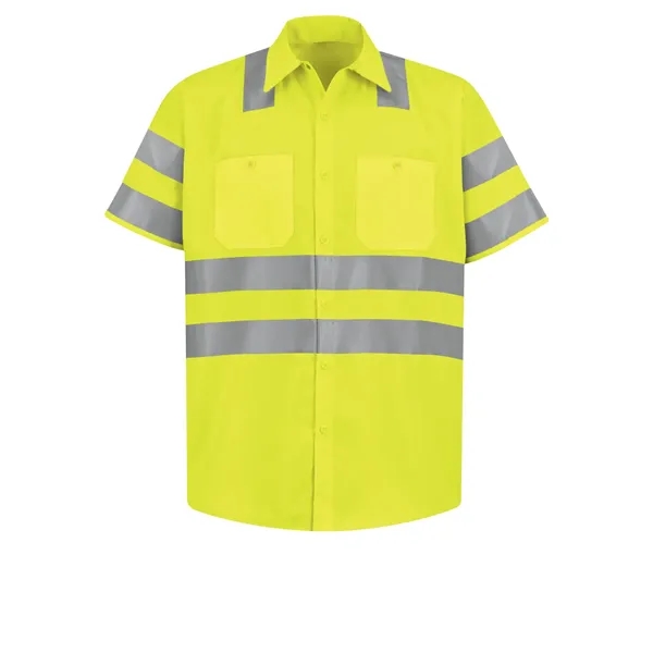 Red Kap Hi-Visibility - Men's Short Sleeve Work Shirt... from ASI 86018 Scrub Authority / Uniform Stores