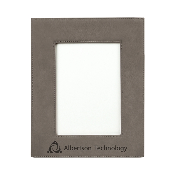 7 3/4" x 9 3/4" x 3/8" gray leatherette photo frame... from ASI 74601 Calico