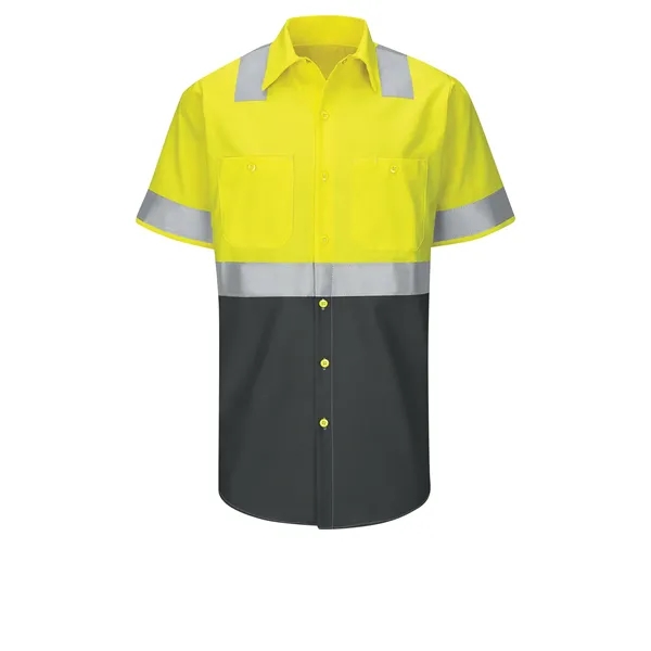 Red Kap Hi-Visibility - Men's Short Sleve Ripstop Work Shirt... from ASI 86018 Scrub Authority / Uniform Stores