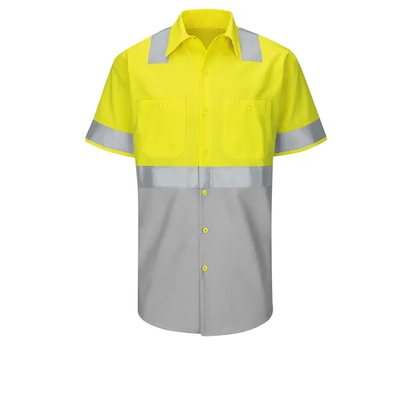 Red Kap Hi-Visibility - Men's Short Sleve Ripstop Work Shirt... from ASI 86018 Scrub Authority / Uniform Stores