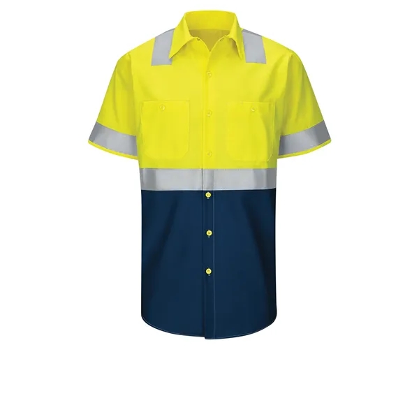 Red Kap Hi-Visibility - Men's Short Sleve Ripstop Work Shirt... from ASI 86018 Scrub Authority / Uniform Stores
