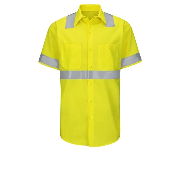 Red Kap Hi-Visibility - Men's Short Sleve Ripstop Work Shirt... from ASI 86018 Scrub Authority / Uniform Stores