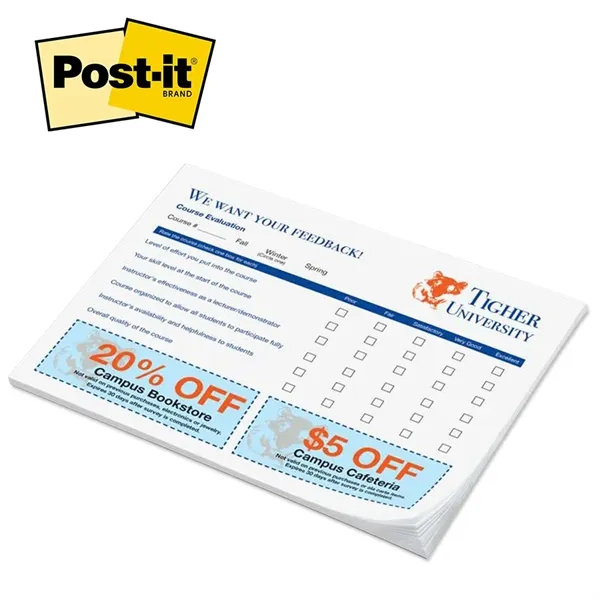 6" x 8" custom printed notepad with 25 or 50 white... from ASI 91240 3M/Promotional Markets Dept