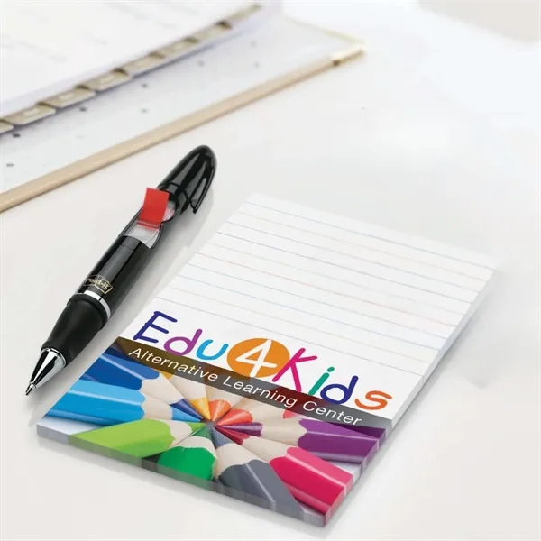 4" x 6" custom printed notepad with 25 or 50 white... from ASI 91240 3M/Promotional Markets Dept