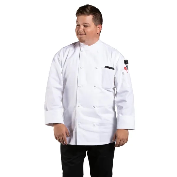 Uncommon Threads Unisex Soho Chef Coat - White... from ASI 86018 Scrub Authority / Uniform Stores