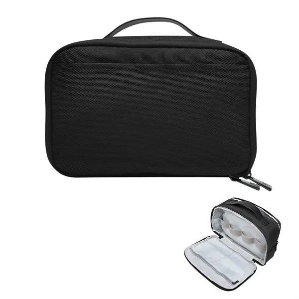Cutter & Buck® travel pouch with leather top carry handle, two... from ASI 61125 Hit Promotional Products / Hit®