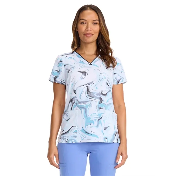 Healing Hands - Purple Label - Women's V-Neck Print Scrub...... from ASI 86018 Scrub Authority