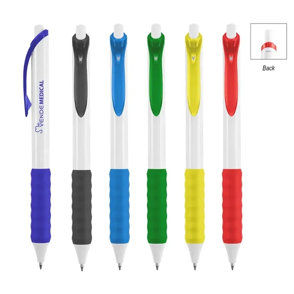 Plunger action gel ink pen with rubber grip.... from ASI 61125 Hit Promotional Products / Hit®