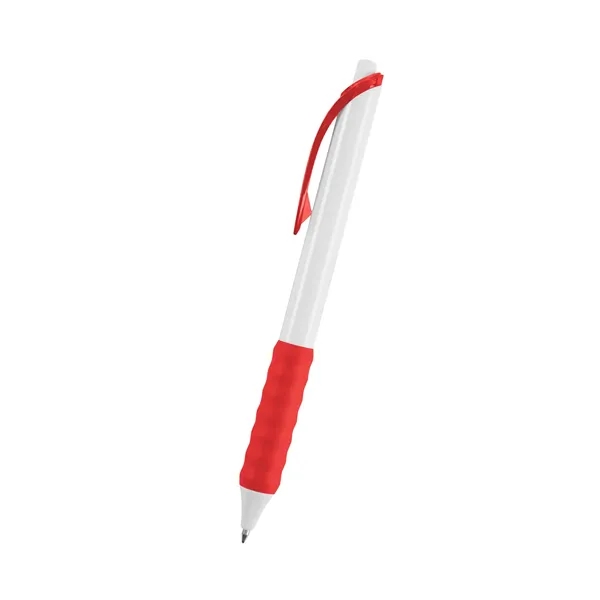 Plunger action gel ink pen with rubber grip.... from ASI 61125 Hit Promotional Products / Hit®