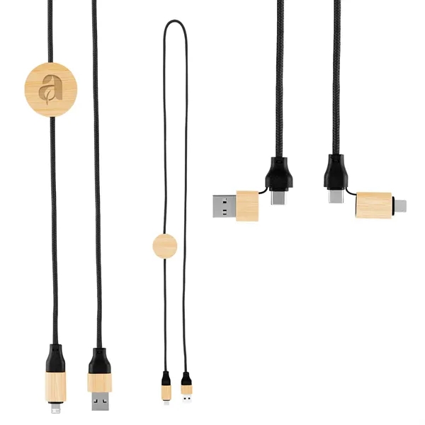 3' 60W Bamboo & rPET Fast Charging Cable... from ASI 61125 Hit Promotional Products / Hit®