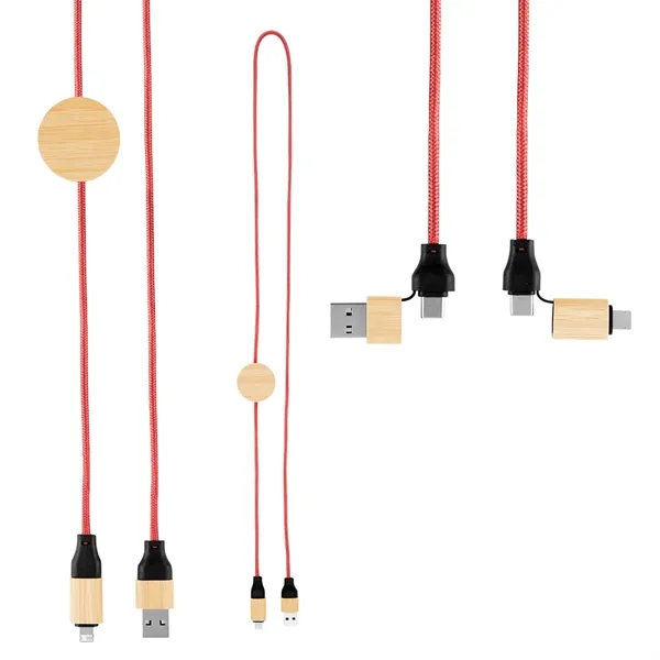 3' 60W Bamboo & rPET Fast Charging Cable... from ASI 61125 Hit Promotional Products / Hit®