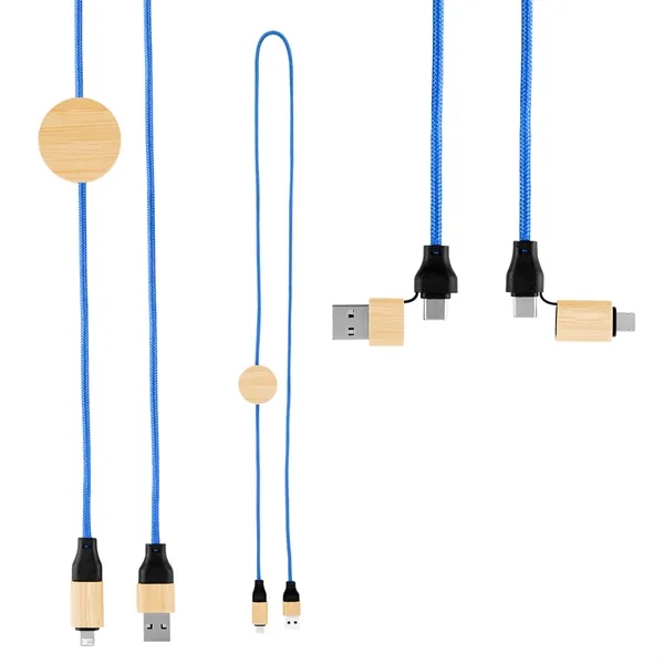 3' 60W Bamboo & rPET Fast Charging Cable... from ASI 61125 Hit Promotional Products / Hit®