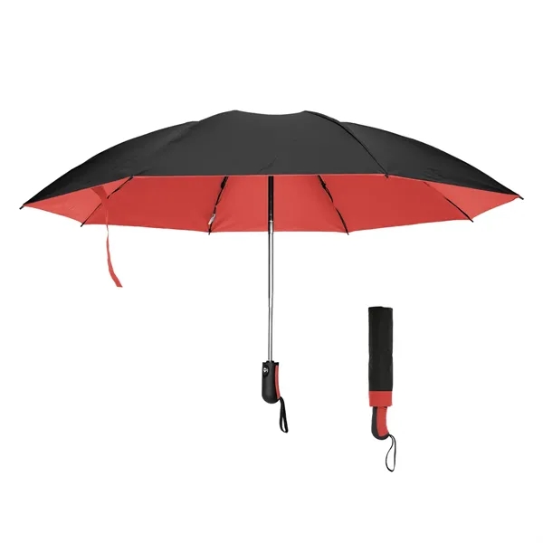 Inversion umbrella with 46" arc, auto-open and close and two-tone handle.... from ASI 61125 Hit Promotional Products / Hit®