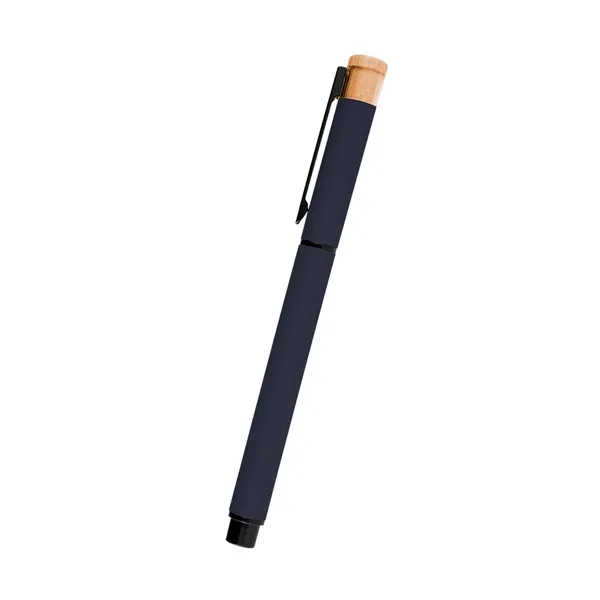 Recycled aluminum gel pen with removable cap and bamboo accent.... from ASI 61125 Hit Promotional Products / Hit®