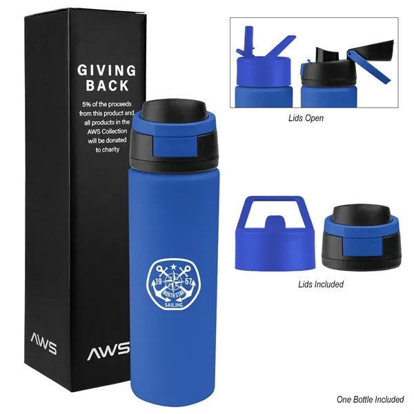 Bottle kit with a 24 oz. double wall stainless steel bottle... from ASI 61125 Hit Promotional Products / Hit®