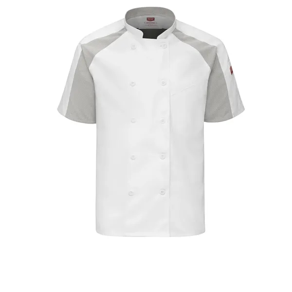 Red Kap Culinary - Men's Airflow Raglan Chef Coat with Oi...... from ASI 86018 Scrub Authority / Uniform Stores