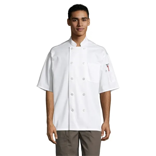 Uncommon Threads Unisex Montego Pro Vent Chef Coat - Black... from ASI 86018 Scrub Authority / Uniform Stores