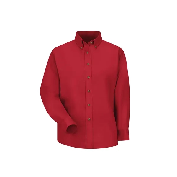 Red Kap Women's Long Sleeve Poplin Dress Shirt... from ASI 86018 Scrub Authority / Uniform Stores