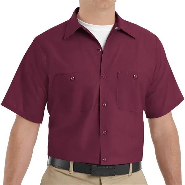 Red Kap Industrial Solid Short Sleeve Work Shirt... from ASI 86018 Scrub Authority / Uniform Stores