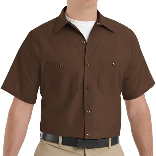 Red Kap Industrial Solid Short Sleeve Work Shirt... from ASI 86018 Scrub Authority / Uniform Stores