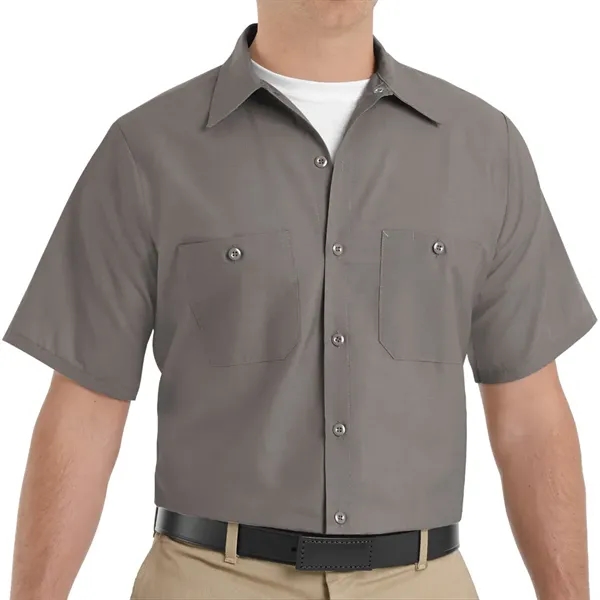 Red Kap Industrial Solid Short Sleeve Work Shirt... from ASI 86018 Scrub Authority / Uniform Stores