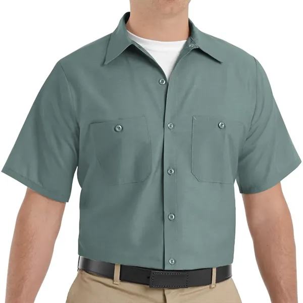 Red Kap Industrial Solid Short Sleeve Work Shirt... from ASI 86018 Scrub Authority / Uniform Stores