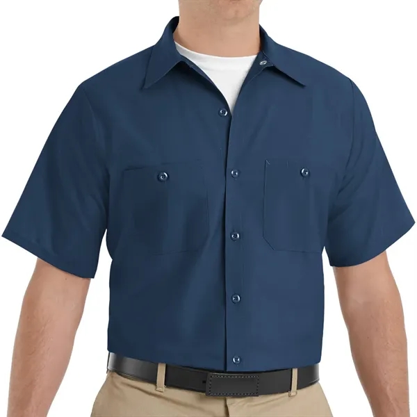 Red Kap Industrial Solid Short Sleeve Work Shirt... from ASI 86018 Scrub Authority / Uniform Stores