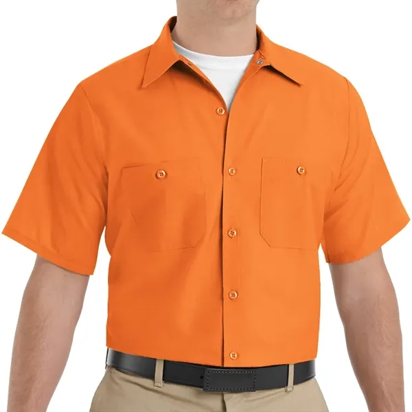 Red Kap Industrial Solid Short Sleeve Work Shirt... from ASI 86018 Scrub Authority / Uniform Stores