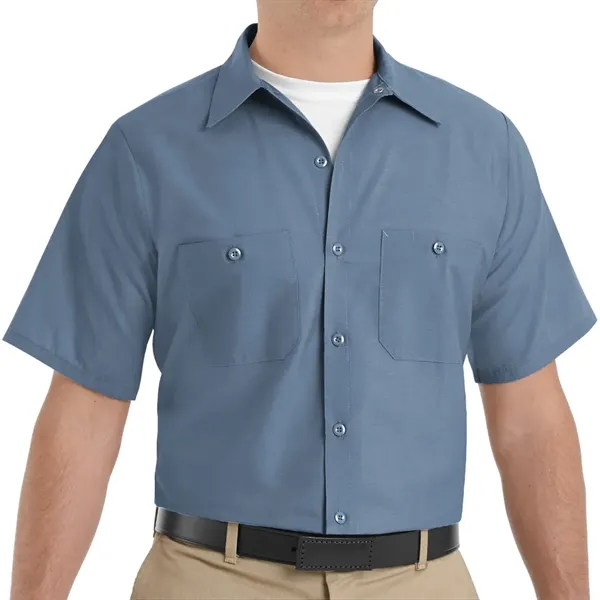 Red Kap Industrial Solid Short Sleeve Work Shirt... from ASI 86018 Scrub Authority / Uniform Stores