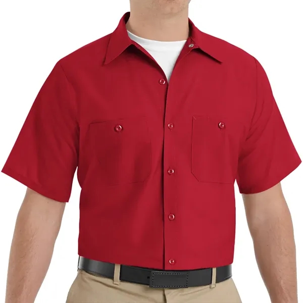 Red Kap Industrial Solid Short Sleeve Work Shirt... from ASI 86018 Scrub Authority / Uniform Stores