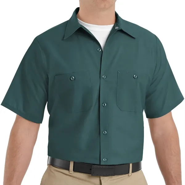 Red Kap Industrial Solid Short Sleeve Work Shirt... from ASI 86018 Scrub Authority / Uniform Stores
