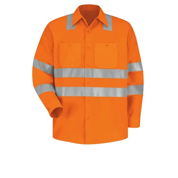 Red Kap Hi-Visibility - Men's Long Sleeve Work Shirt... from ASI 86018 Scrub Authority