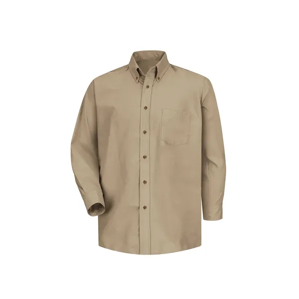 Red Kap Men's Long sleeve Poplin Dress Shirt... from ASI 86018 Scrub Authority / Uniform Stores