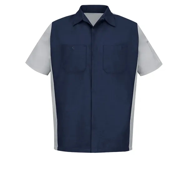 Red Kap Men's Short Sleeve Two-Tone Crew Shirt... from ASI 86018 Scrub Authority