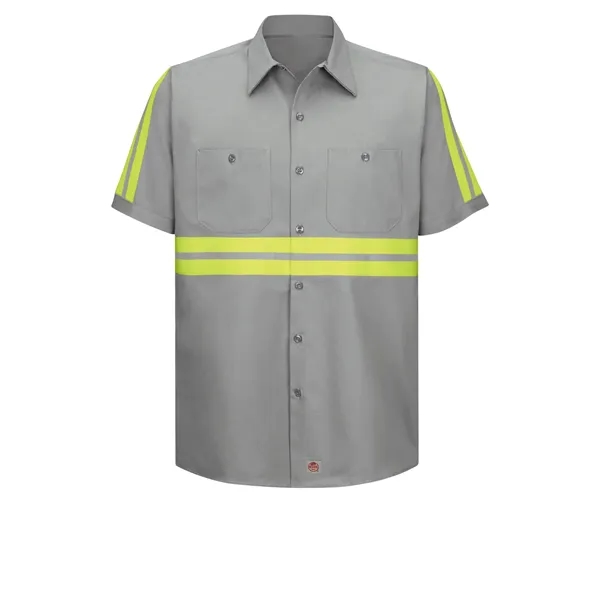 Red Kap Wrinkle-Resistant Short Sleeve Cotton Work Shirt - White... from ASI 86018 Scrub Authority / Uniform Stores