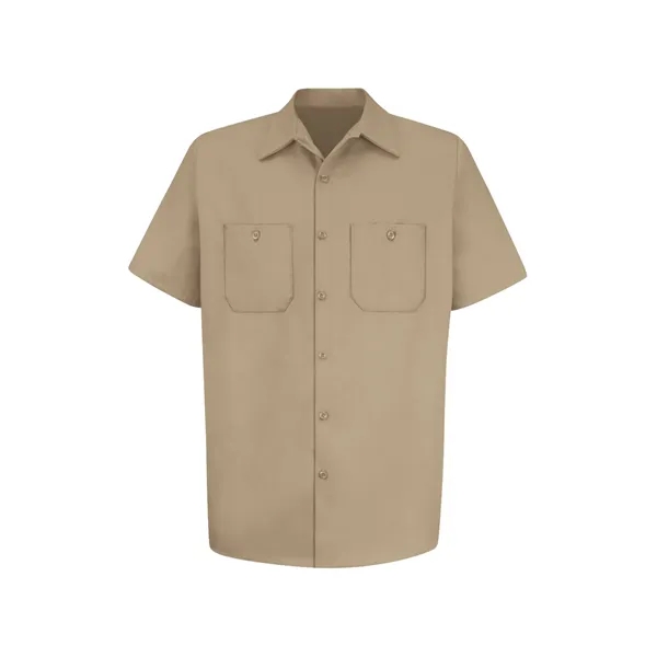 Red Kap Wrinkle-Resistant Short Sleeve Cotton Work Shirt - White... from ASI 86018 Scrub Authority / Uniform Stores