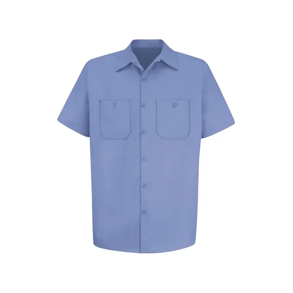 Red Kap Wrinkle-Resistant Short Sleeve Cotton Work Shirt - White... from ASI 86018 Scrub Authority / Uniform Stores