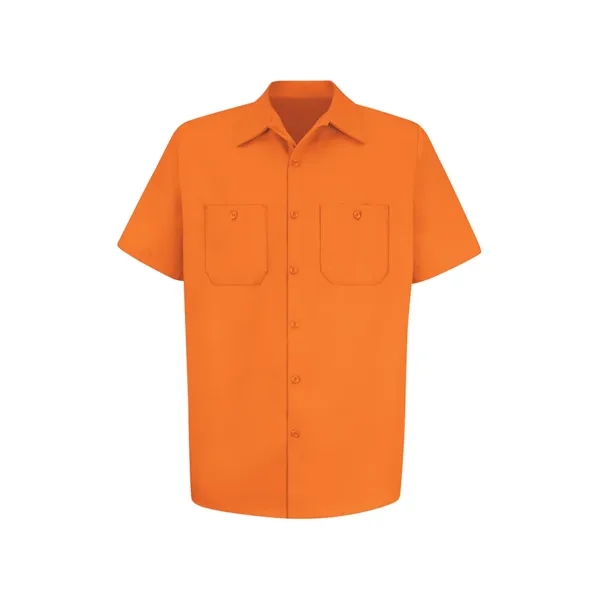 Red Kap Wrinkle-Resistant Short Sleeve Cotton Work Shirt - White... from ASI 86018 Scrub Authority / Uniform Stores
