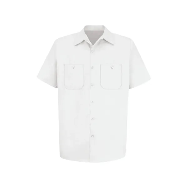 Red Kap Wrinkle-Resistant Short Sleeve Cotton Work Shirt - White... from ASI 86018 Scrub Authority / Uniform Stores