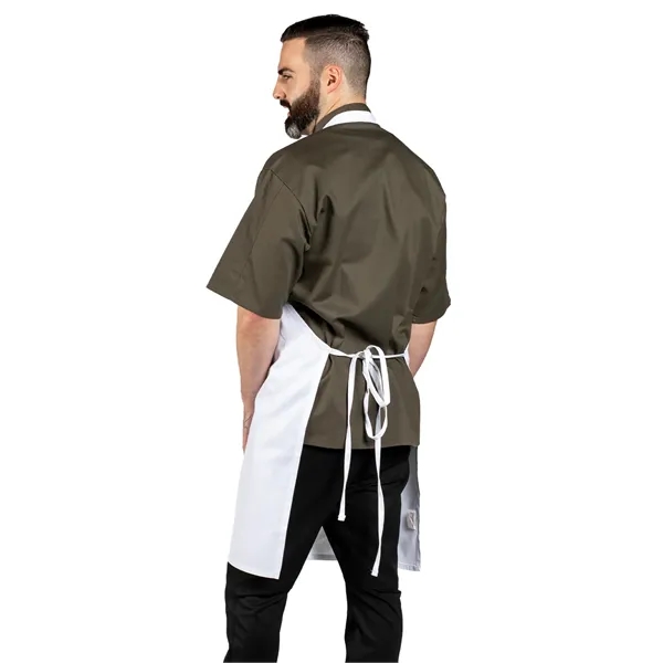 Uncommon Threads Unisex Mid-Length Bib Apron - White... from ASI 86018 Scrub Authority / Uniform Stores