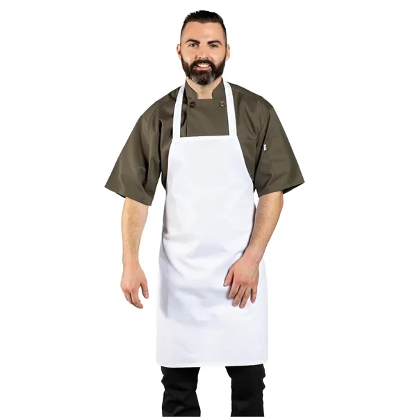Uncommon Threads Unisex Mid-Length Bib Apron - White... from ASI 86018 Scrub Authority / Uniform Stores