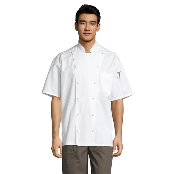 Uncommon Threads Unisex Aruba Pro Vent Chef Coat - Black... from ASI 86018 Scrub Authority / Uniform Stores