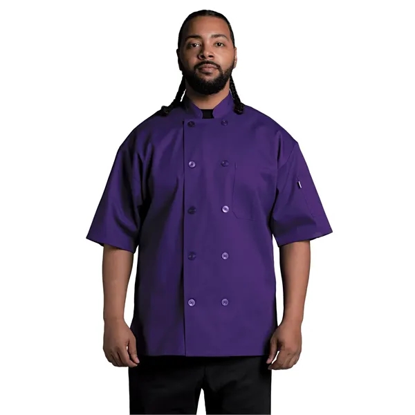 Uncommon Threads Unisex South Beach Chef Coat - Black.... from ASI 86018 Scrub Authority / Uniform Stores