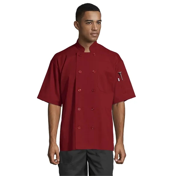 Uncommon Threads Unisex South Beach Chef Coat - Black.... from ASI 86018 Scrub Authority / Uniform Stores