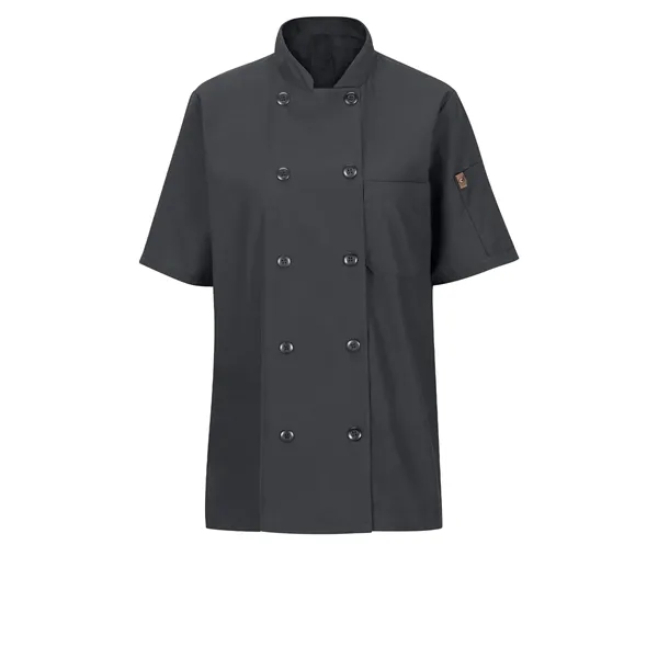 Red Kap Women's Short Sleeve Chef Coat With Oilblok and Mimix... from ASI 86018 Scrub Authority / Uniform Stores
