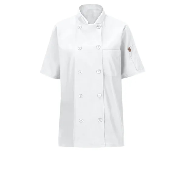 Red Kap Women's Short Sleeve Chef Coat With Oilblok and Mimix... from ASI 86018 Scrub Authority / Uniform Stores