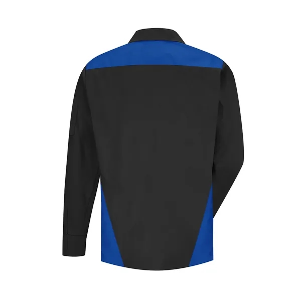 Red Kap Men's Long Sleeve Tri-Color Shop Shirt... from ASI 86018 Scrub Authority