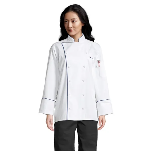 Uncommon Threads Unisex Murano Executive Chef Coat - Black... from ASI 86018 Scrub Authority / Uniform Stores