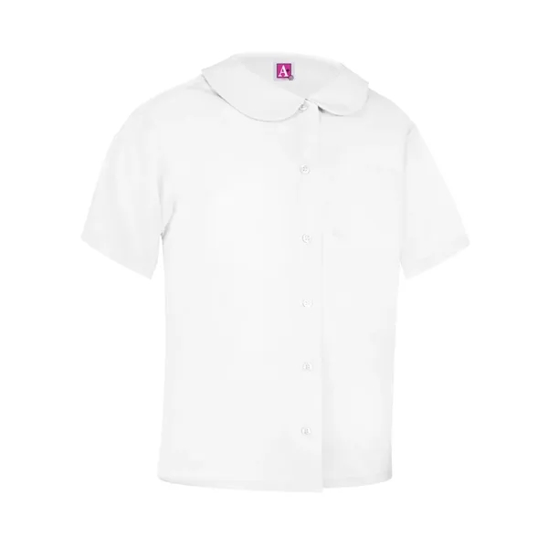 A+ Uniforms Woven Shirts - Girls' Peter Pan Short Sleeve ...... from ASI 86018 Scrub Authority / Uniform Stores