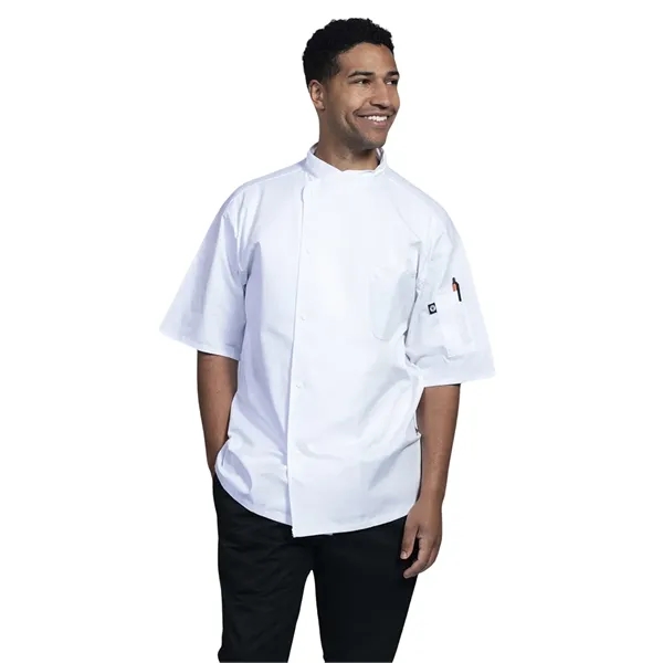 Uncommon Chef - Lycra - Men's 2-Pocket Luca Chef Coat... from ASI 86018 Scrub Authority / Uniform Stores